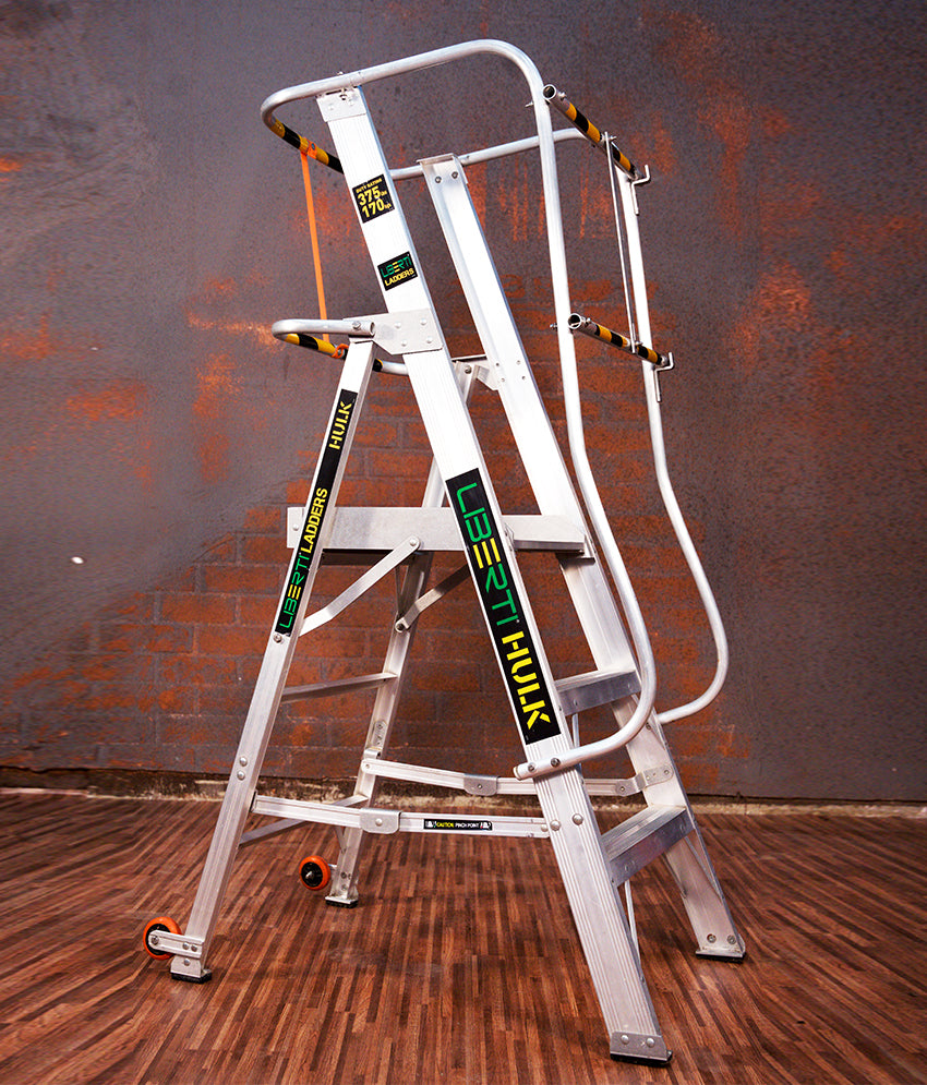 Liberti P1400H Hulk Aluminium Platform Ladder ( 2 Wheels + Safety