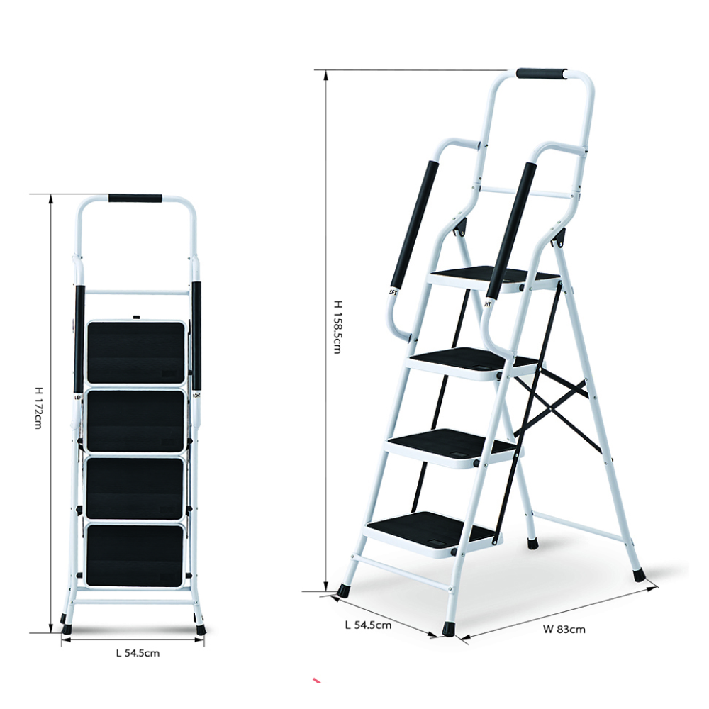 Liberti Robust 4 Step Steel Ladder with Premium Handrial