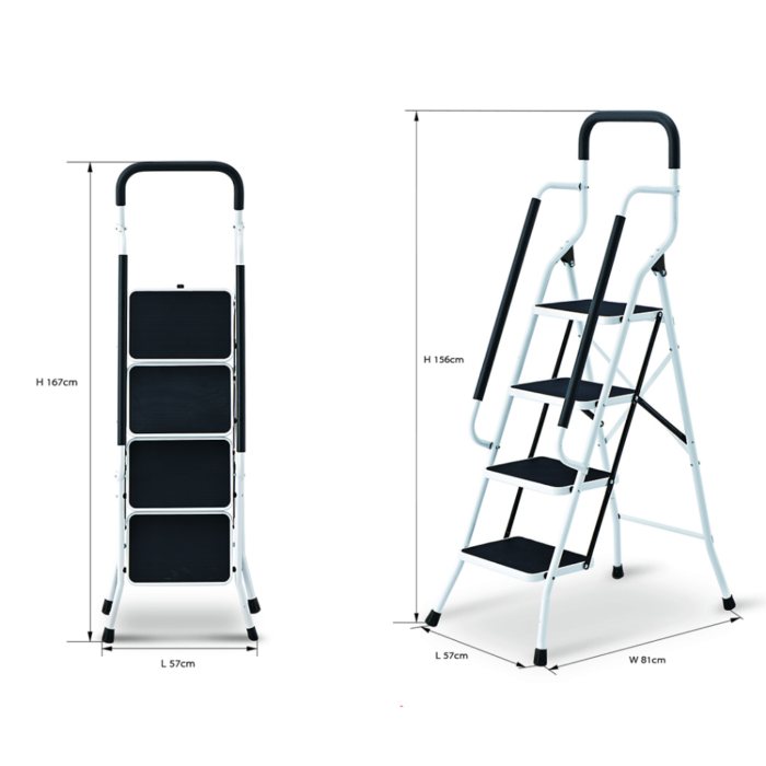 Liberti Robust 4 Step Steel Ladder with Premium Handrail